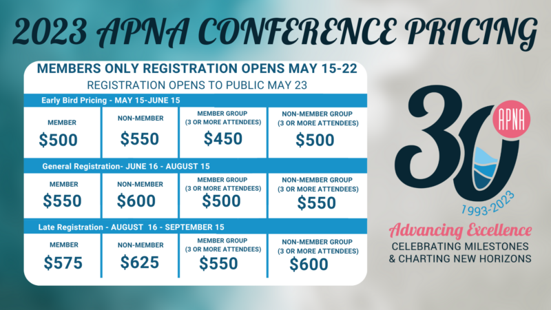 2023 APNA Conference Rates